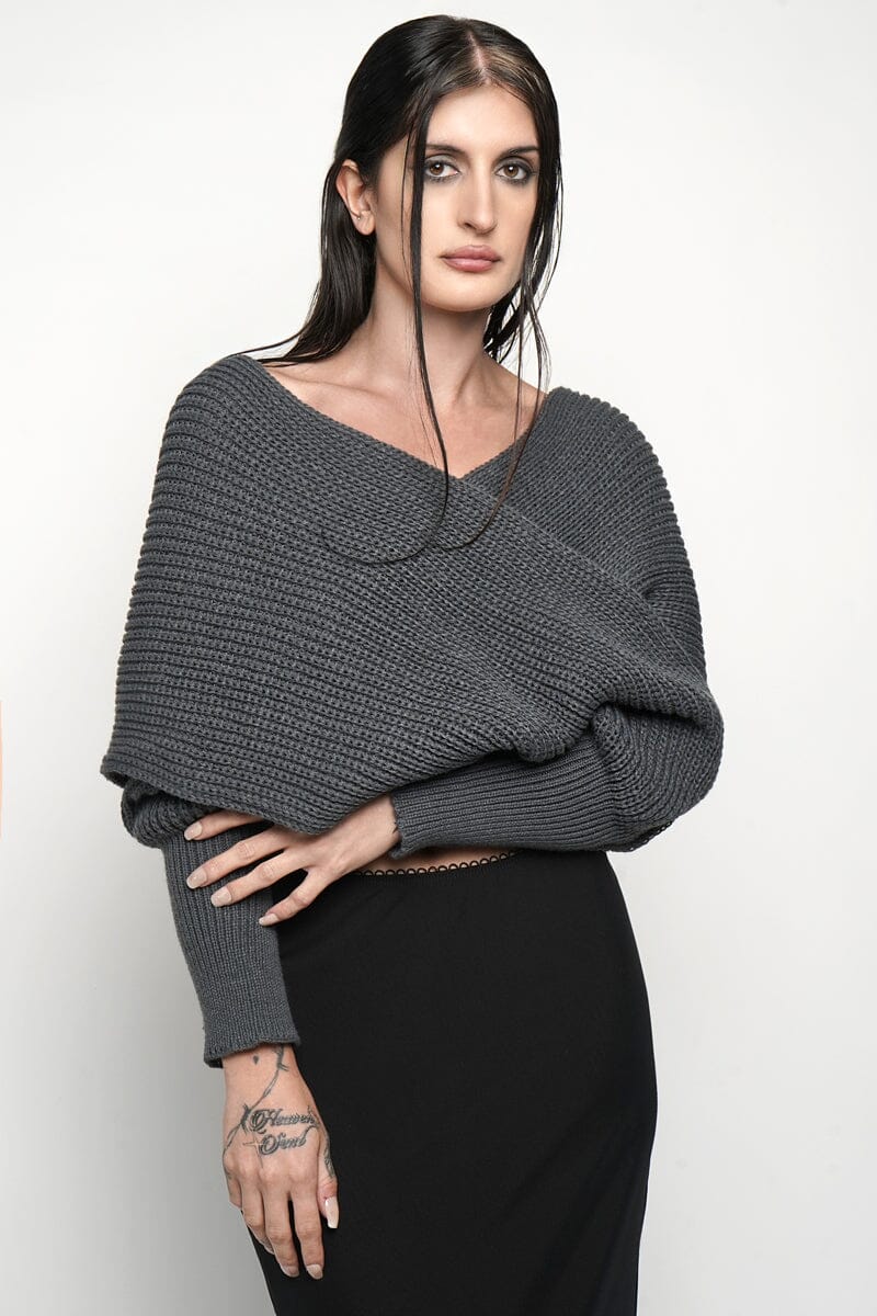Leah Knit Shawl Shrug Shrugs NOCTEX